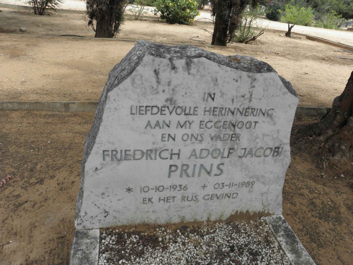 PRINS Friedrich Adolf Jacob 1936-1989