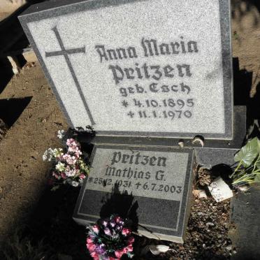 PRITZEN Anna Maria nee ESCH 1895-1970 :: PRITZEN Mathias G. 1931-2003