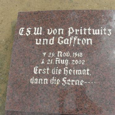 PRITWITZ UND GAFFRON G.S.W., von 1918-2002