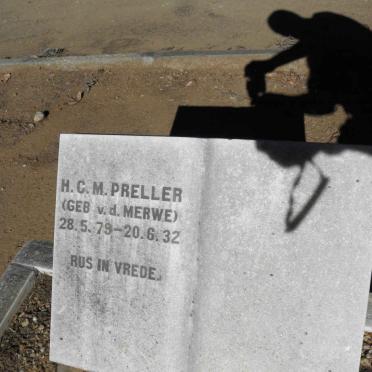 PRELLER H.C.M. nee v.d. MERWE 1879-1932
