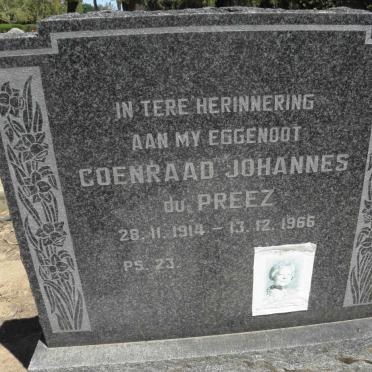 PREEZ Coenraad Johannes, du 1914-1966 &amp; Anna Sophia