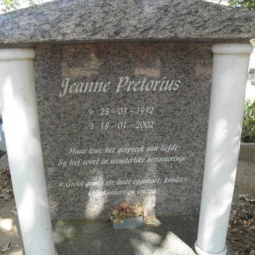 PRETORIUS Jeanne 1932-2002