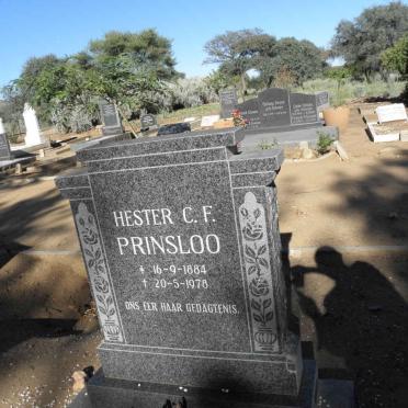 PRINSLOO Hester C.F. 1884-1978