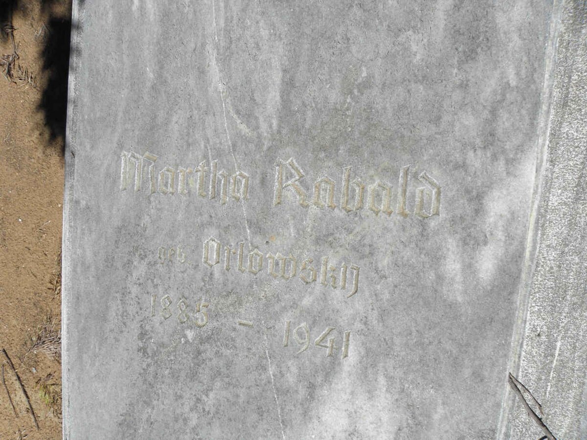 RABALD Martha nee ORLOWSKIJ 1885-1941