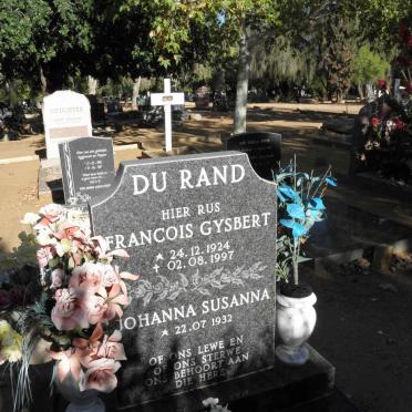 RAND Francois Gysbert, du 1924-1997 &amp; Johanna Susanna 1932-