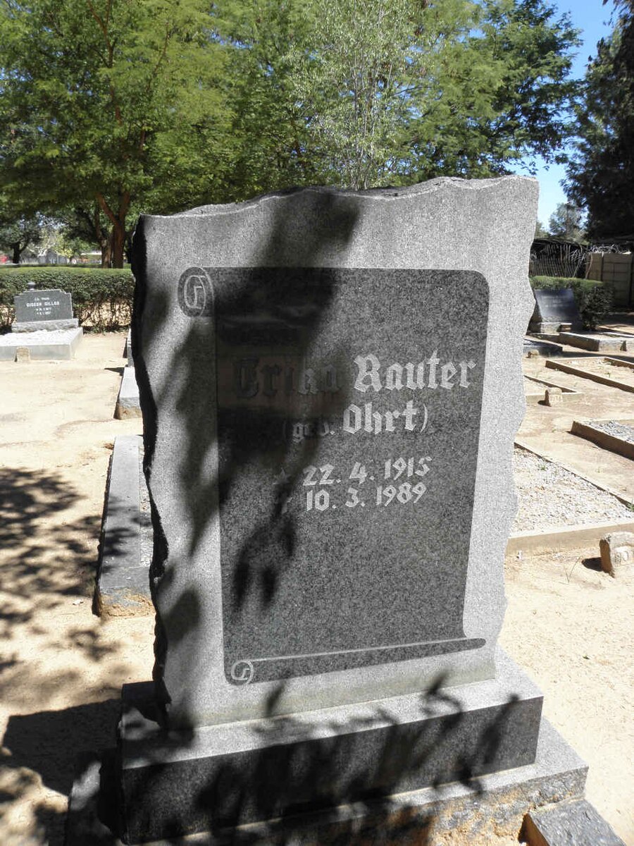 RAUTER Erika nee OHRT 1915-1989