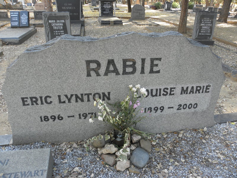 RABIE Eric Lynton 1896-1971 &amp; Louise Marie 1899-2000