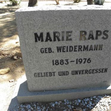RAPS Marie nee WEIDERMANN 1883-1976