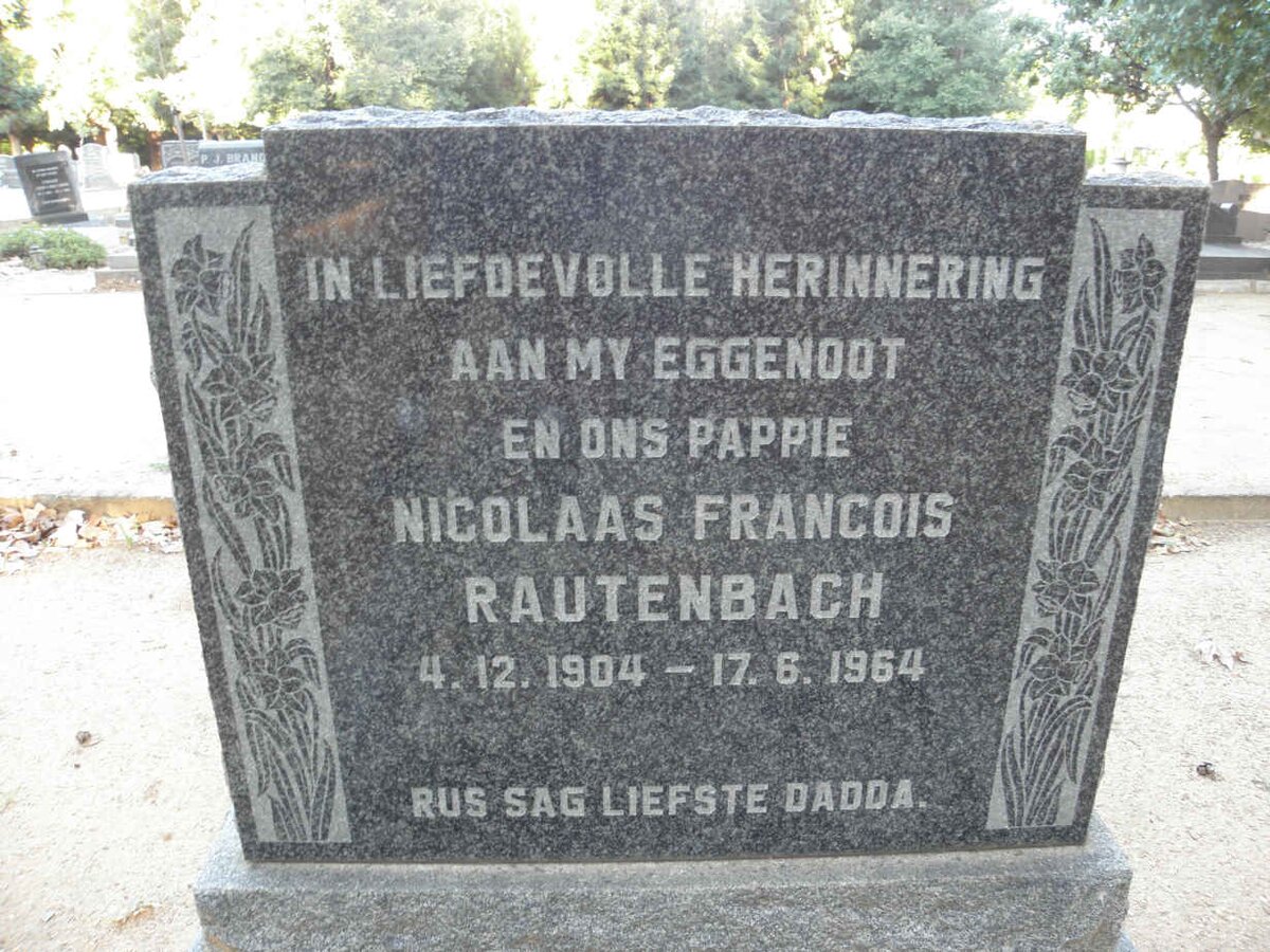 RAUTENBACH Nicolaas Francois 1904-1964