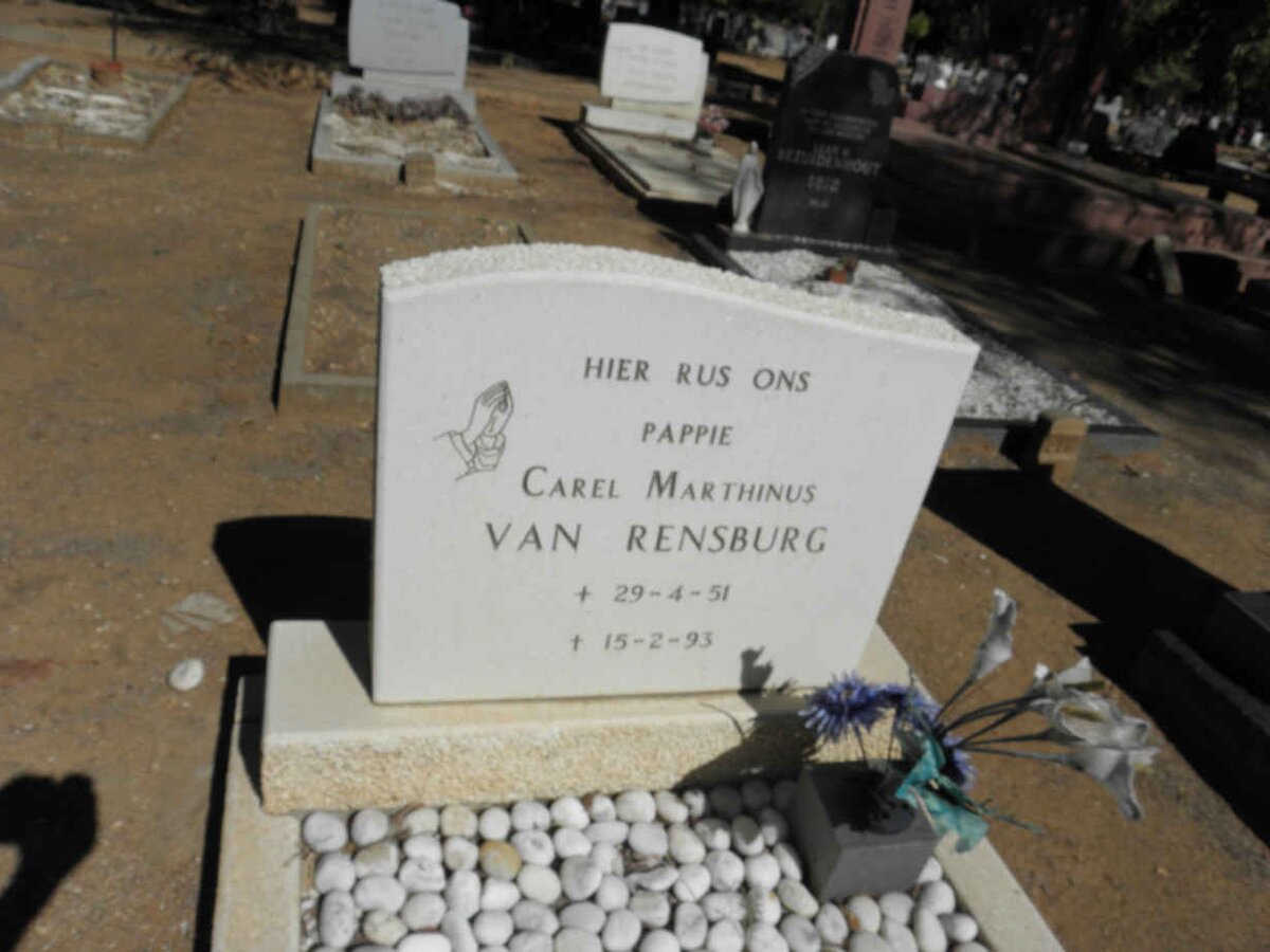 RENSBURG Carel Marthinus, van 1951-1993