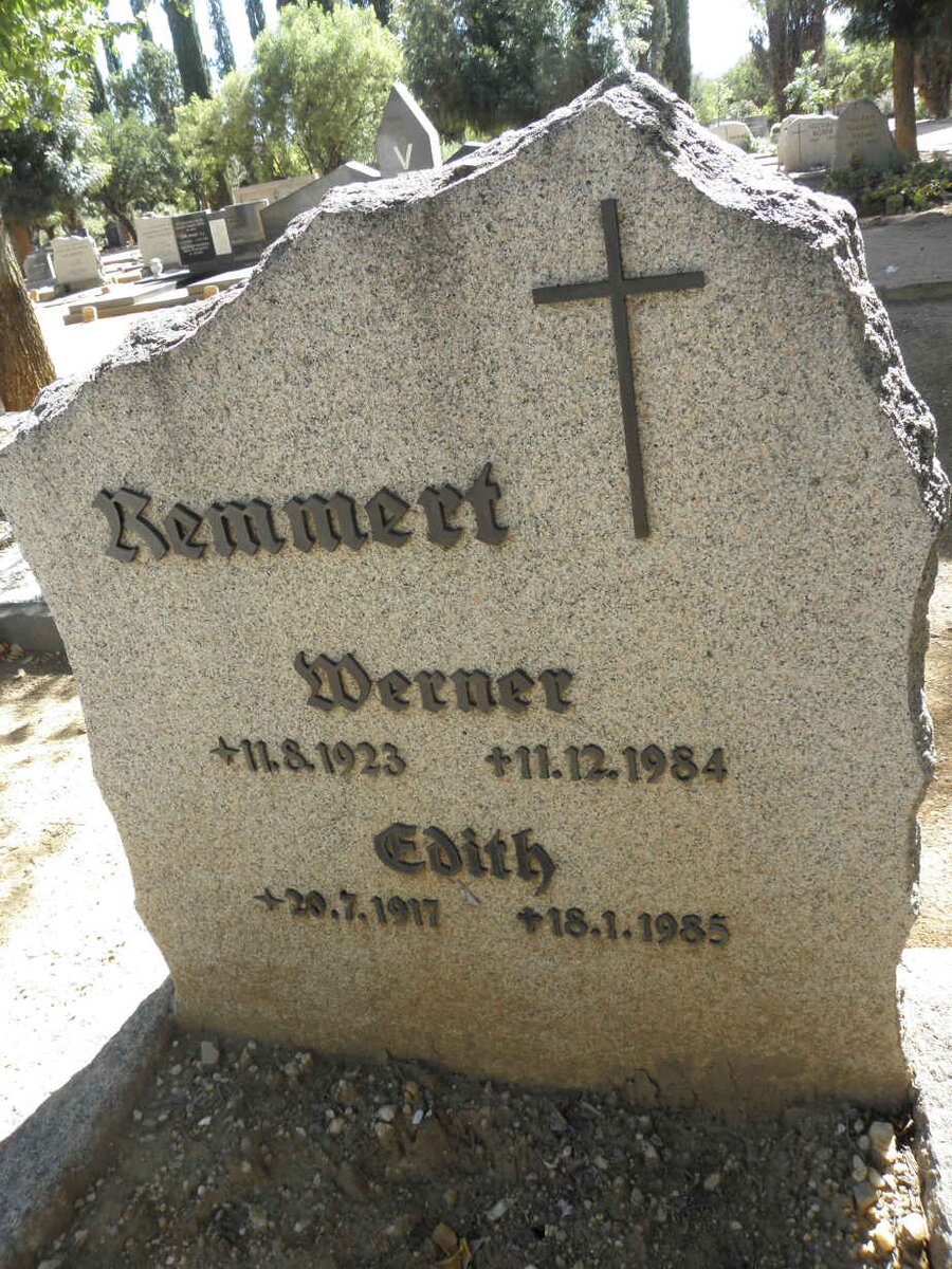 REMMERT Werner 1923-1984 &amp; Edith 1917-1985