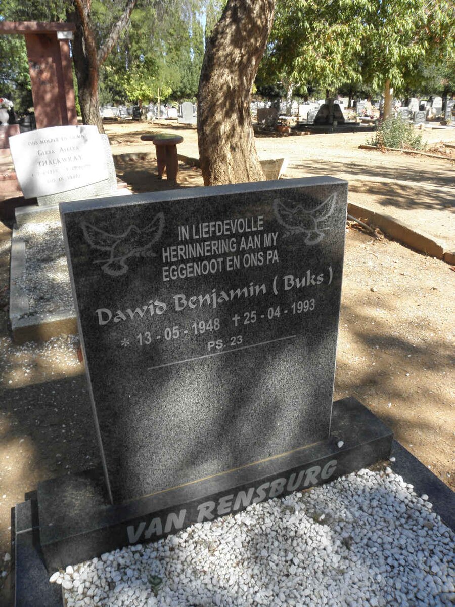 RENSBURG Dawid Benjamin, van 1948-1993