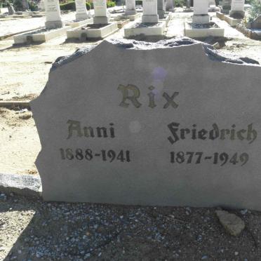 RIX Friedrich 1877-1949 &amp; Anni 1888-1941