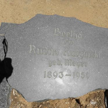 RUDNO RUDZINSKI Bertha, von nee MEYER 1893-1956