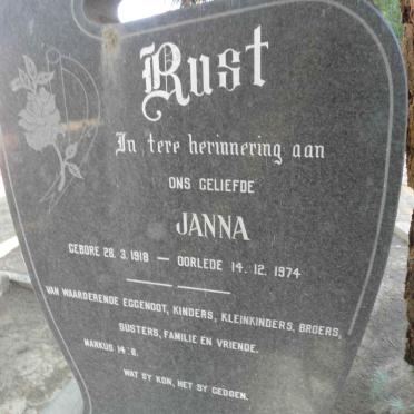 RUST Janna 1918-1974