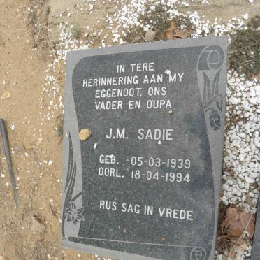 SADIE J.M. 1939-1994