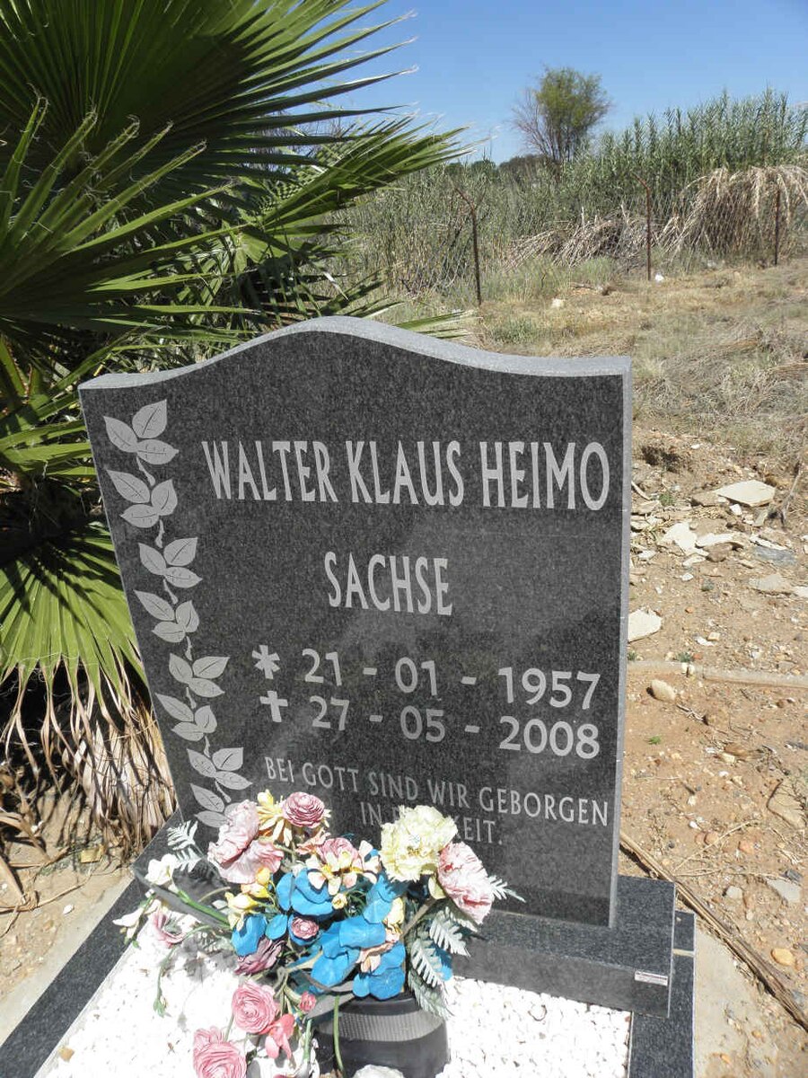 SACHSE Walter Klaus Heimo 1957-2008