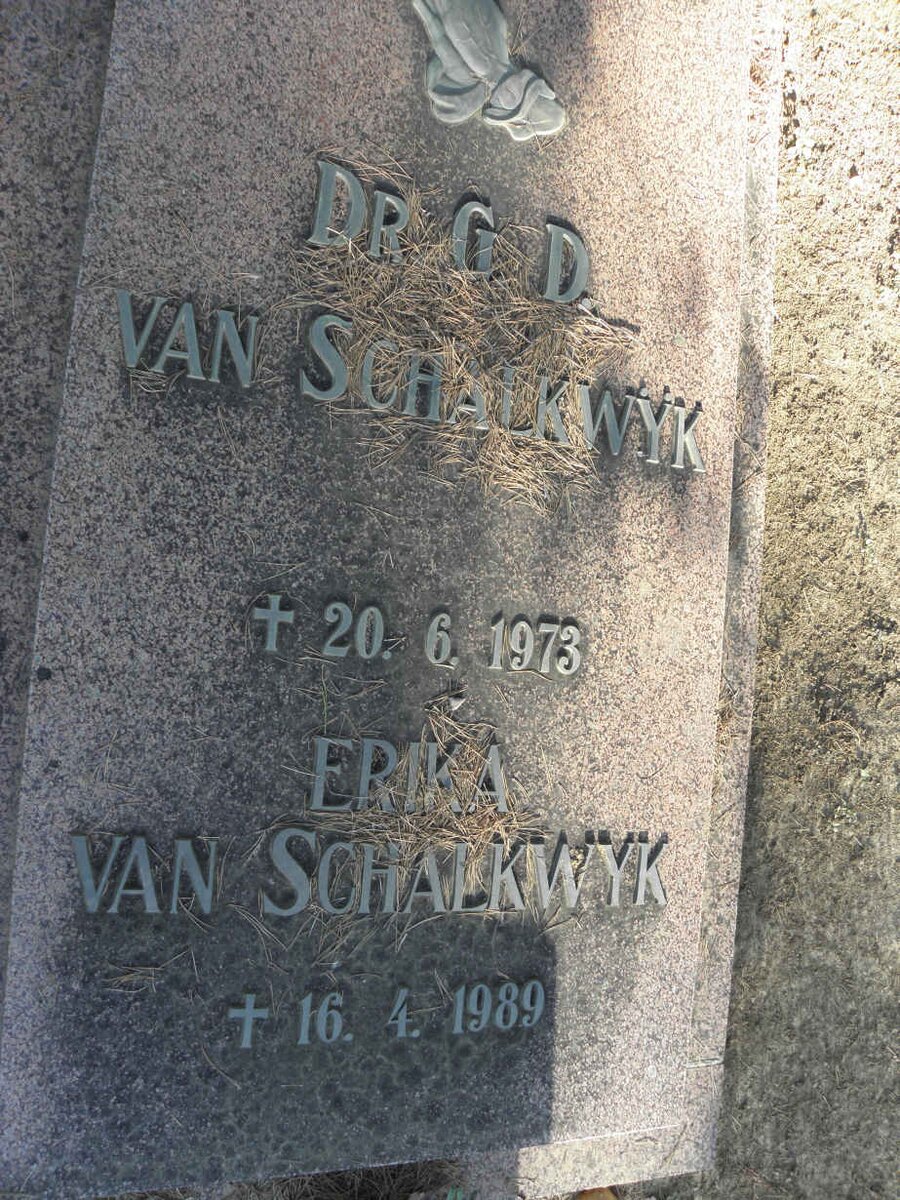 SCHALKWYK G.D., van -1973 &amp; Erika -1989
