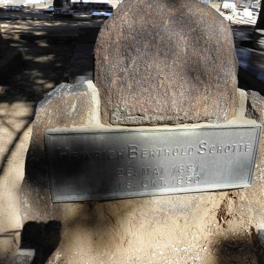 SCHOTTE Heinrich Berthold 1891-1950