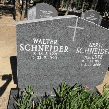 SCHNEIDER Walter 1921-1993 &amp; Gerti LUTZ 1927-2009