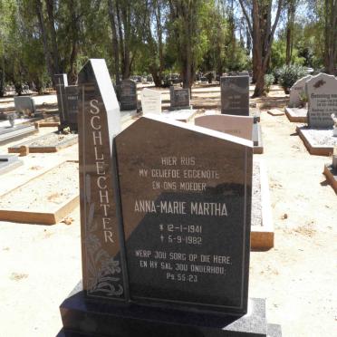 SCHLECHTER Anna-Marie Martha 1941-1982