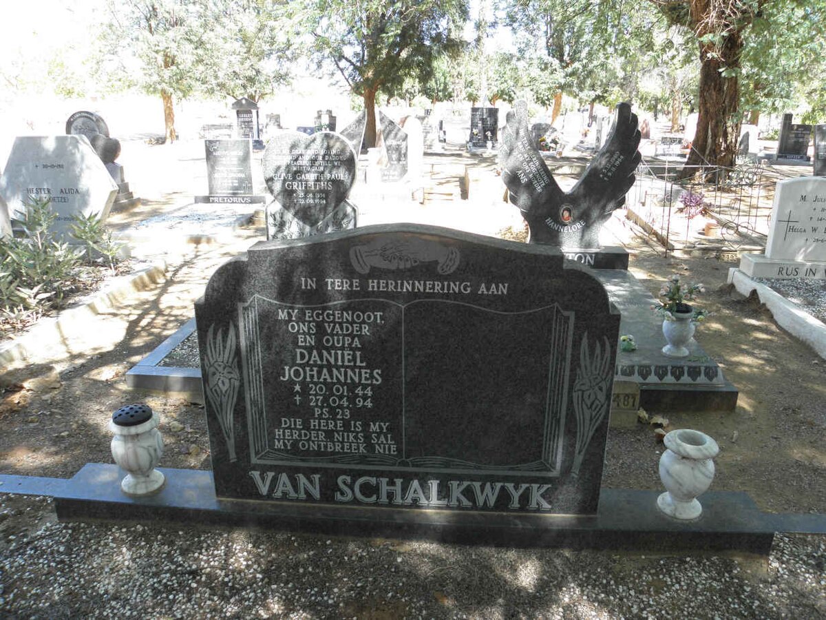 SCHALKWYK Daniel Johannes, van 1944-1994