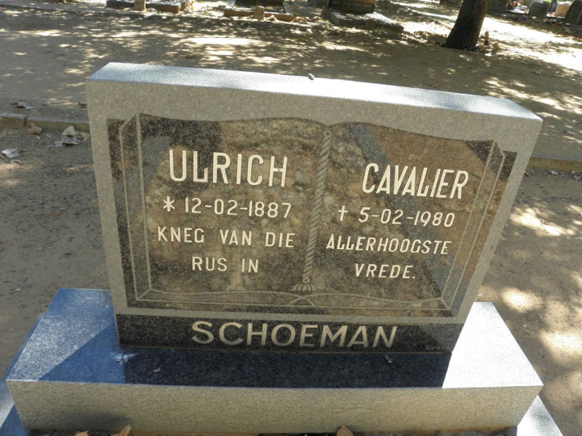 SCHOEMAN Ulrich Cavalier 1887-1980
