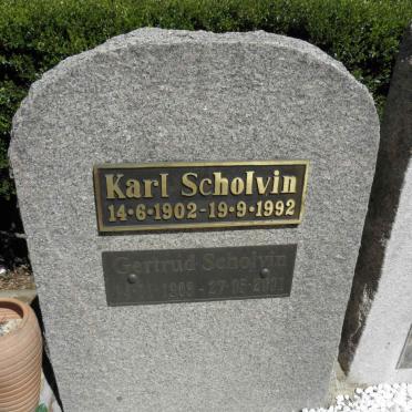 SCHOLVIN Karl 1902-1992 &amp; Gertrud 1909-2001