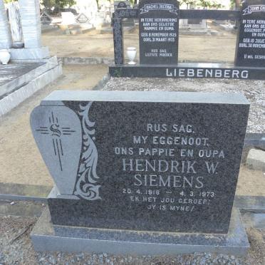 SIEMENS Hendrik W. 1918-1973