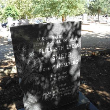 SMEER Elizabeth Lydia nee WINDELBERG 1910-2001