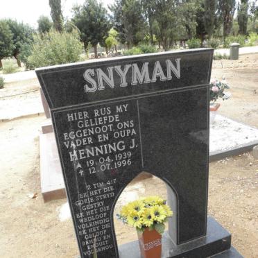 SNYMAN Henning J. 1939-1996