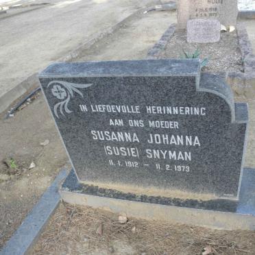 SNYMAN Susanna Johanna 1912-1973