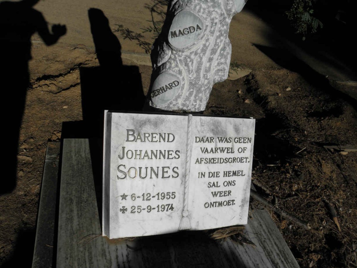 SOUNES Barend Johannes 1955-1974