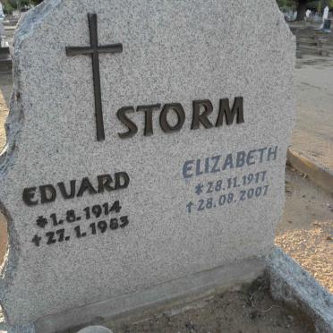 STORM Eduard 1914-1983 &amp; Elizabeth 1917-2007