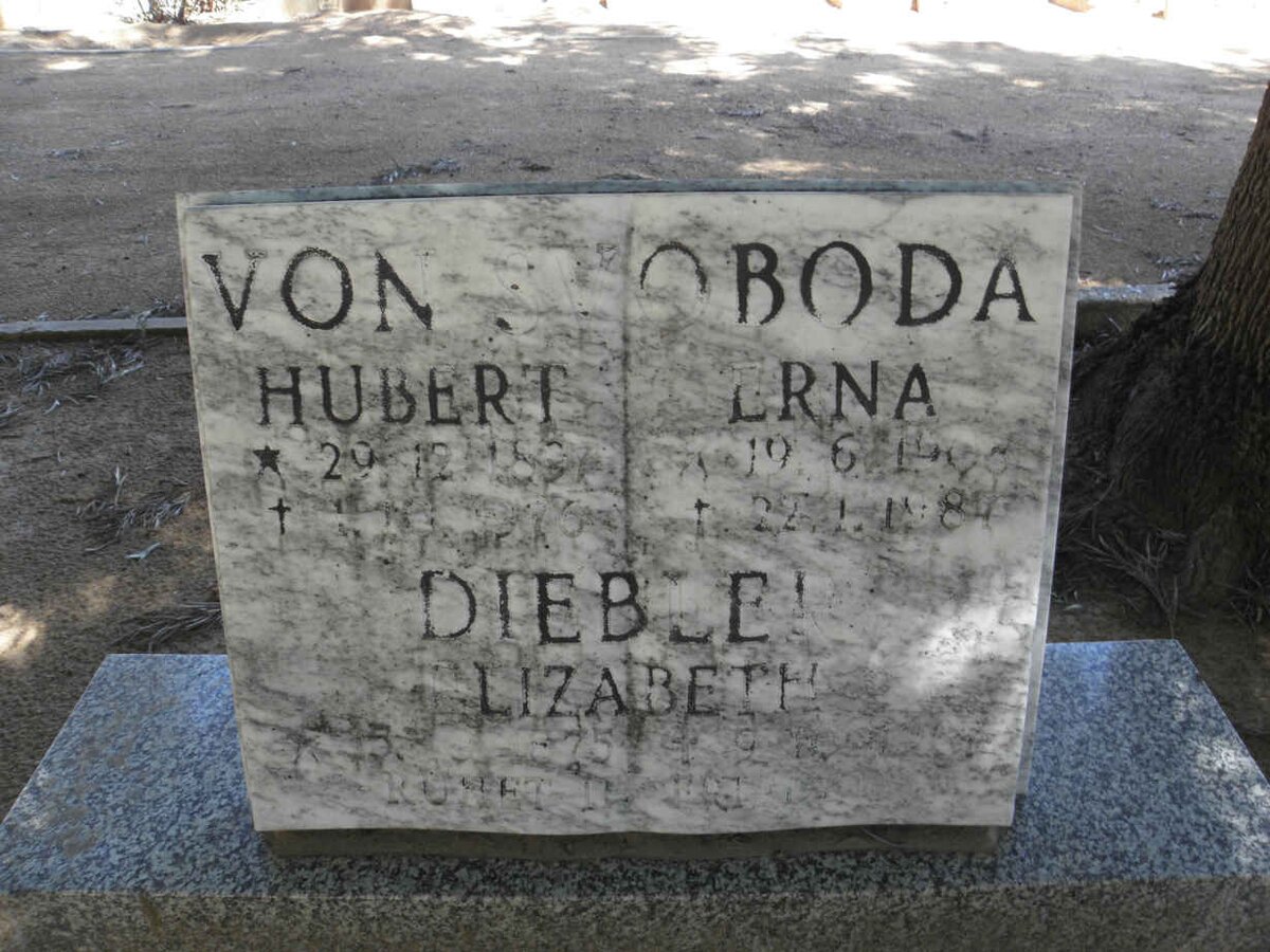 SVOBODA Hubert, von 1897-1976 &amp; Erna 1908-1987 :: DIEBLER Elizabeth 1875-1967