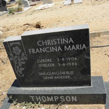 THOMPSON Christina Francina Maria 1906-1986