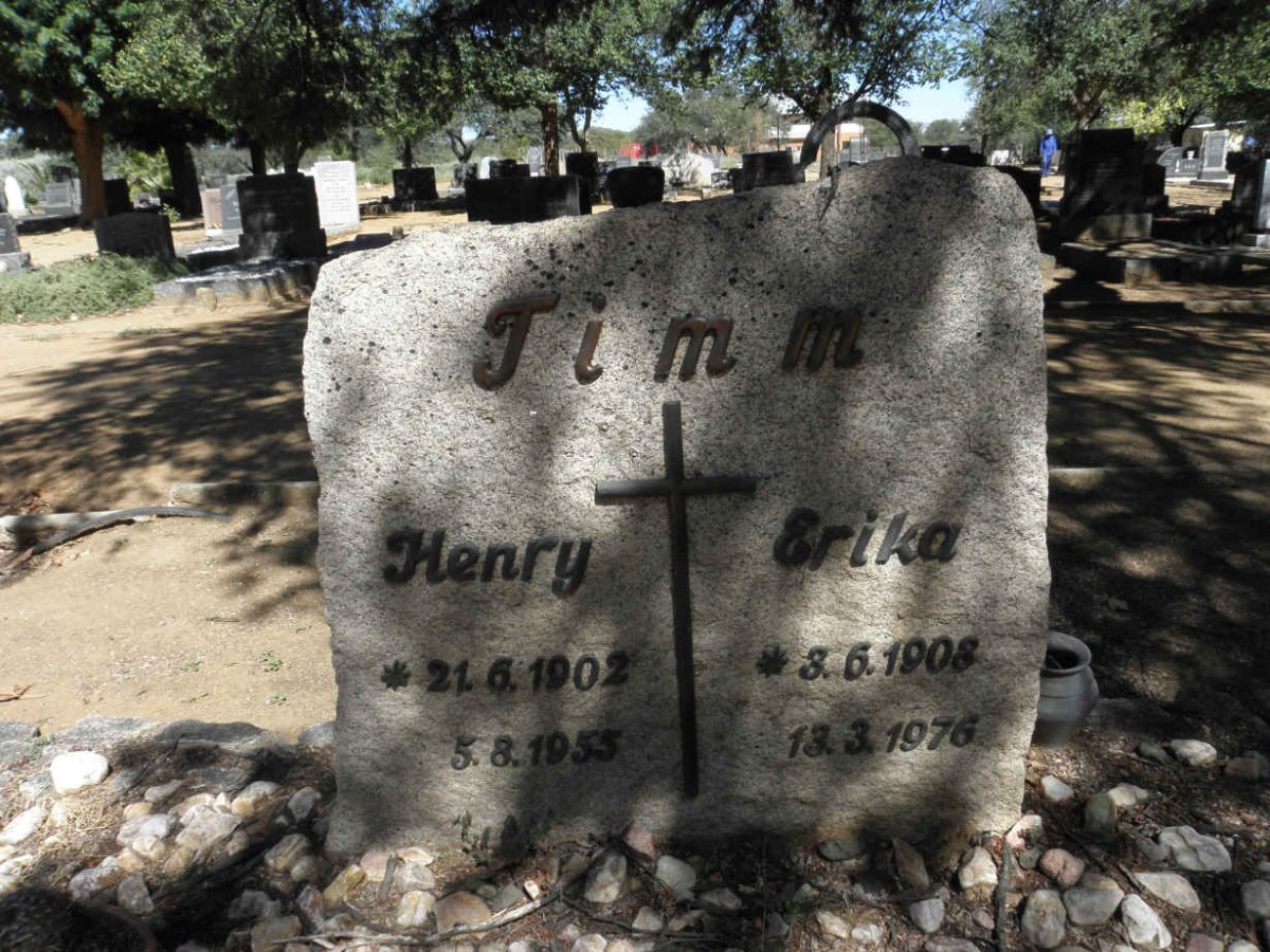 TIMM Henry 1902-1955 &amp; Erika 1908-1976