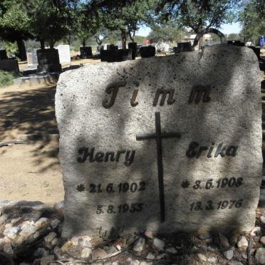 TIMM Henry 1902-1955 &amp; Erika 1908-1976