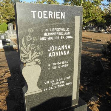 TOERIEN Johanna Adriana 1946-1996
