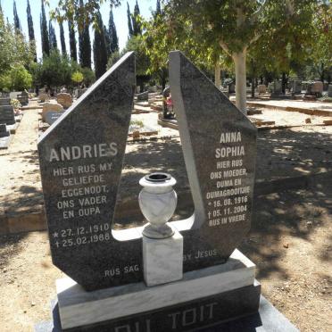 TOIT Andries, du 1910-1988 &amp; Anna Sophia 1916-2004