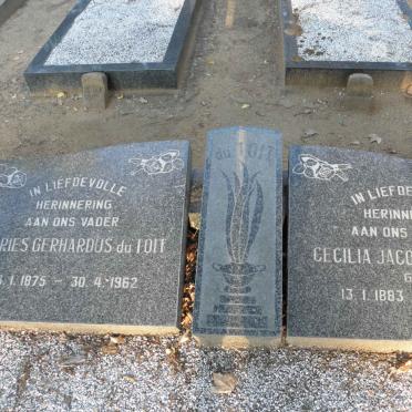 TOIT Andries Gerhardus, du 1875-1962 &amp; Cecilia Jacomina VAN DEN BERG 1883-1966