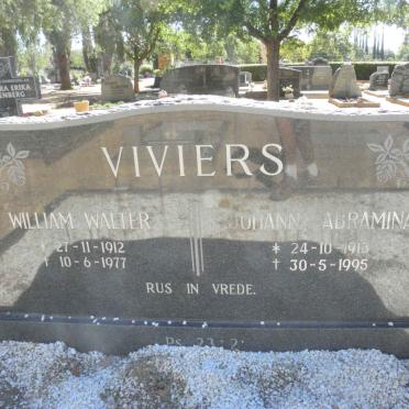 VIVIERS William Walter 1912-1977 &amp; Johanna Abramina 1913-1995