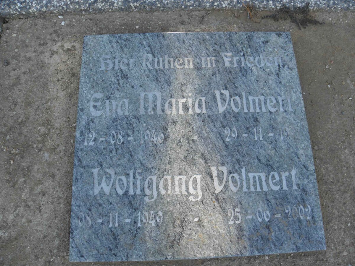 VOLMERT Wolfgang 1949-2002 &amp; Ena Maria 1946-1979