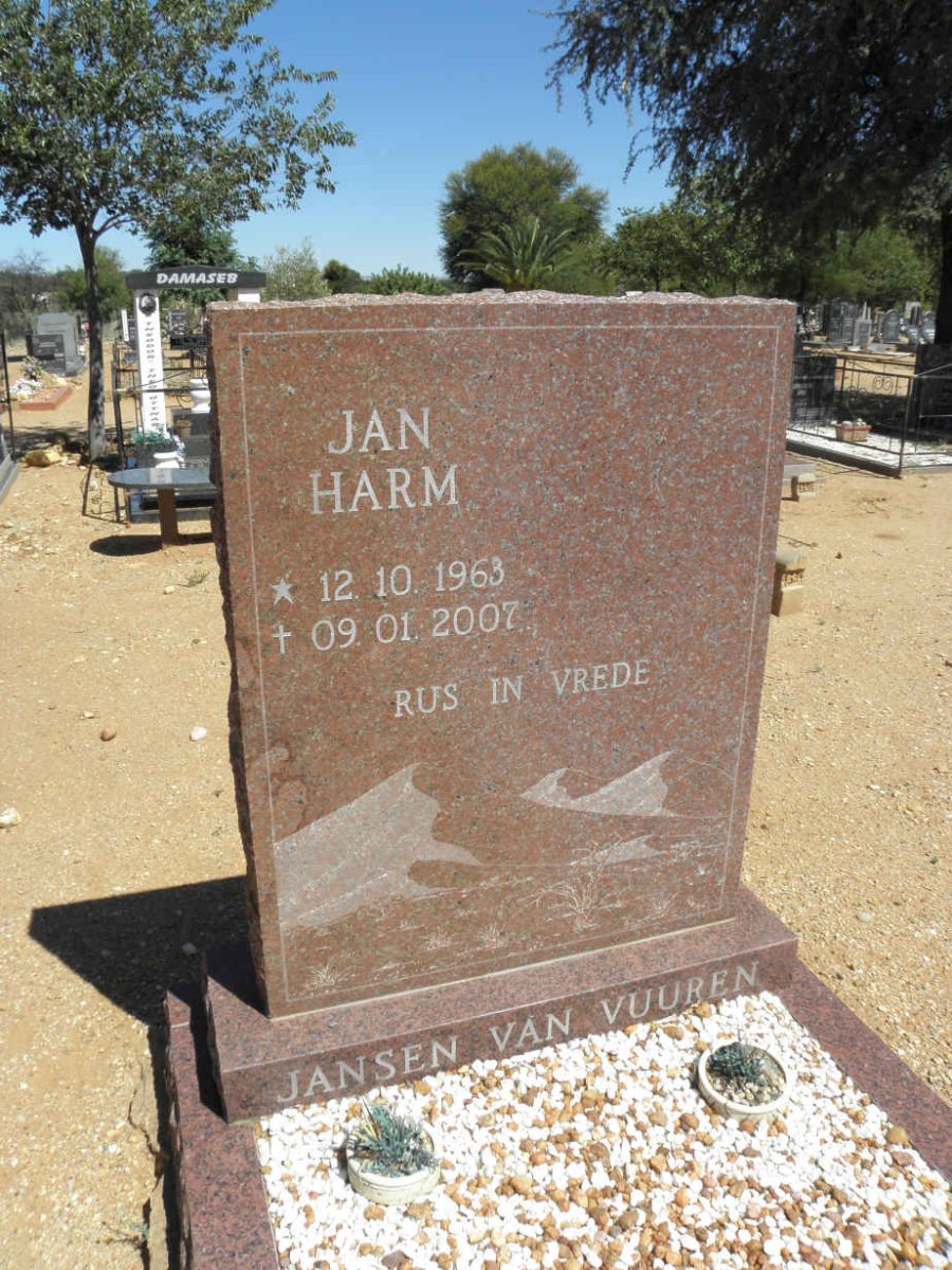 VUUREN Jan Harm, Jansen van 1963-2007