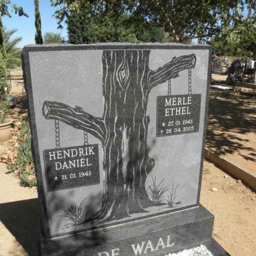 WAAL Hendrik Daniel, de 1943- &amp; Merle Ethel 1943-2005