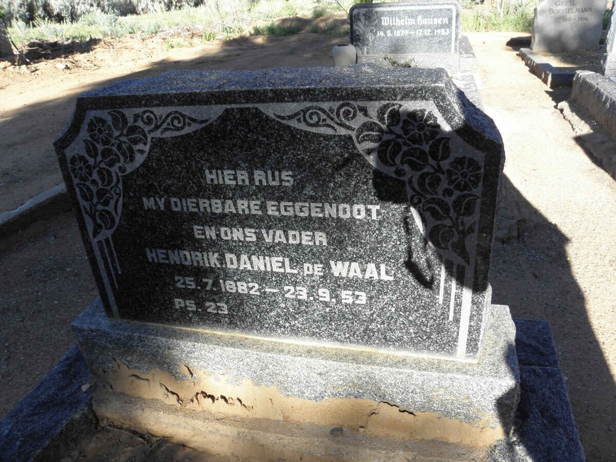 WAAL Hendrik Daniel, de 1882-1953