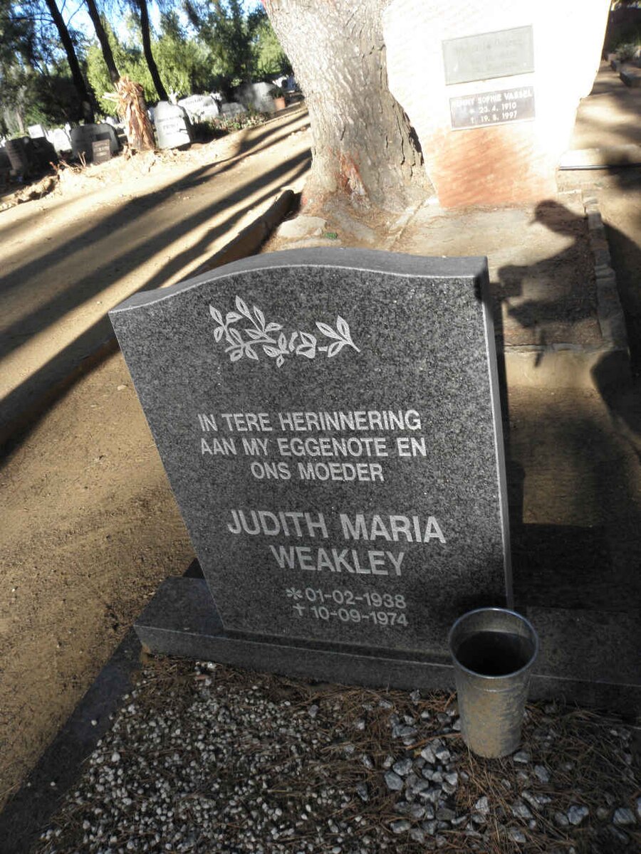 WEAKLEY Judith Maria 1938-1974