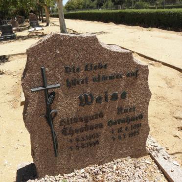 WEISE Kurt Bernhard 1891-1975 &amp; Hildegard Theodora 1903-1996