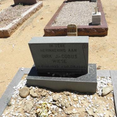 WIESE Dirk Jacobus 1953-1985