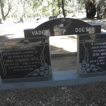 WIESE Tobias Gerhardus 1897-1973 :: KRUGER Alida Maria nee WIESE 1930-1987